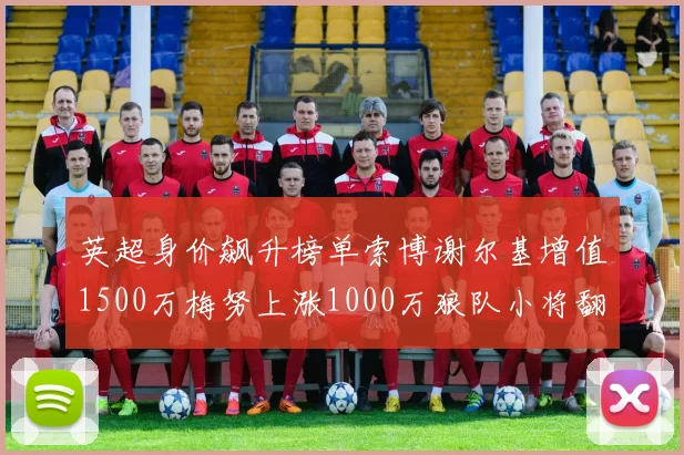 英超身价飙升榜单索博谢尔基增值1500万梅努上涨1000万狼队小将翻身80倍
